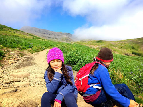 My girls in Iceland