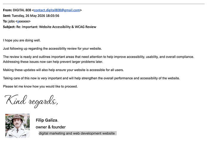 fake email